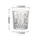 thumbnail image 2 of Taza de vidrio transparente sin plomo vintage, vasos for beber de boca ancha tallados de línea clásica, 2 of 7