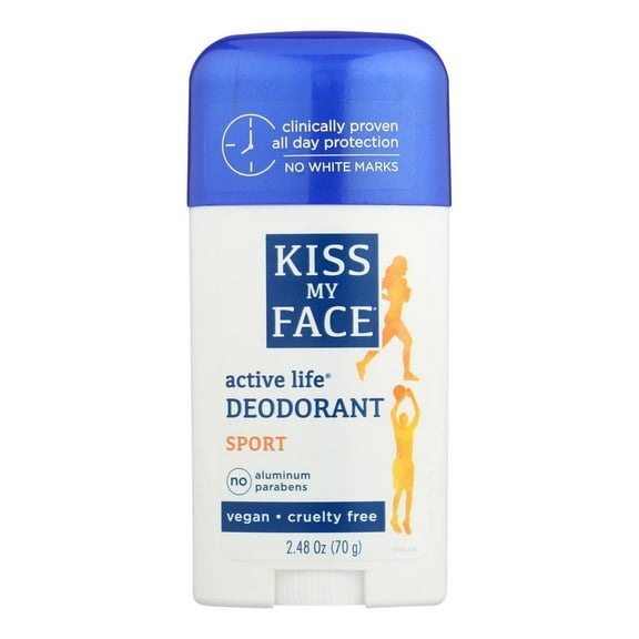 Kiss My Face Deodorant-Sport Active Life Deodorant ,Aluminum Free Deodorant For Women And Men,2.48 Oz