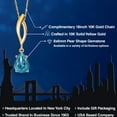 thumbnail image 2 of Gem Stone King 10K Yellow Gold London Blue Topaz Pendant Necklace for Women | 1.42 Cttw | Gemstone November Birthstone | Pear Shape 8X6MM | With 18 inch Chain, 2 of 6