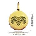 thumbnail image 2 of Stainless Steel Geometric Polygon Ram Animal Round Medallion Keychain Circle Ring, 2 of 2