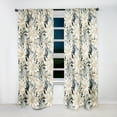 thumbnail image 4 of Designart "Exotic Floral Pattern In Grey And White" Floral Blackout Curtain Single Panel, 4 of 4