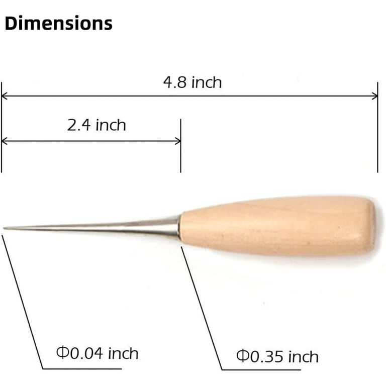 1pc Premium Solid Wood Awl Punch - Perfect for Perfect for DIY Hole Punches  & Stitching ,Leathercraft and Repair & Sewing