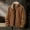 A Brown, variant on Timoontee Men's Sherpa Lined Jacket Fall Winter Warm Coats Solid Fleece Zipper Jacket Coat Casual Comfy Stand Collar Outerwear Coat with Zip Pocket Brown M