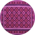 thumbnail image 1 of Ahgly Company Indoor Round Oriental Purple Traditional Area Rugs, 3' Round, 1 of 4