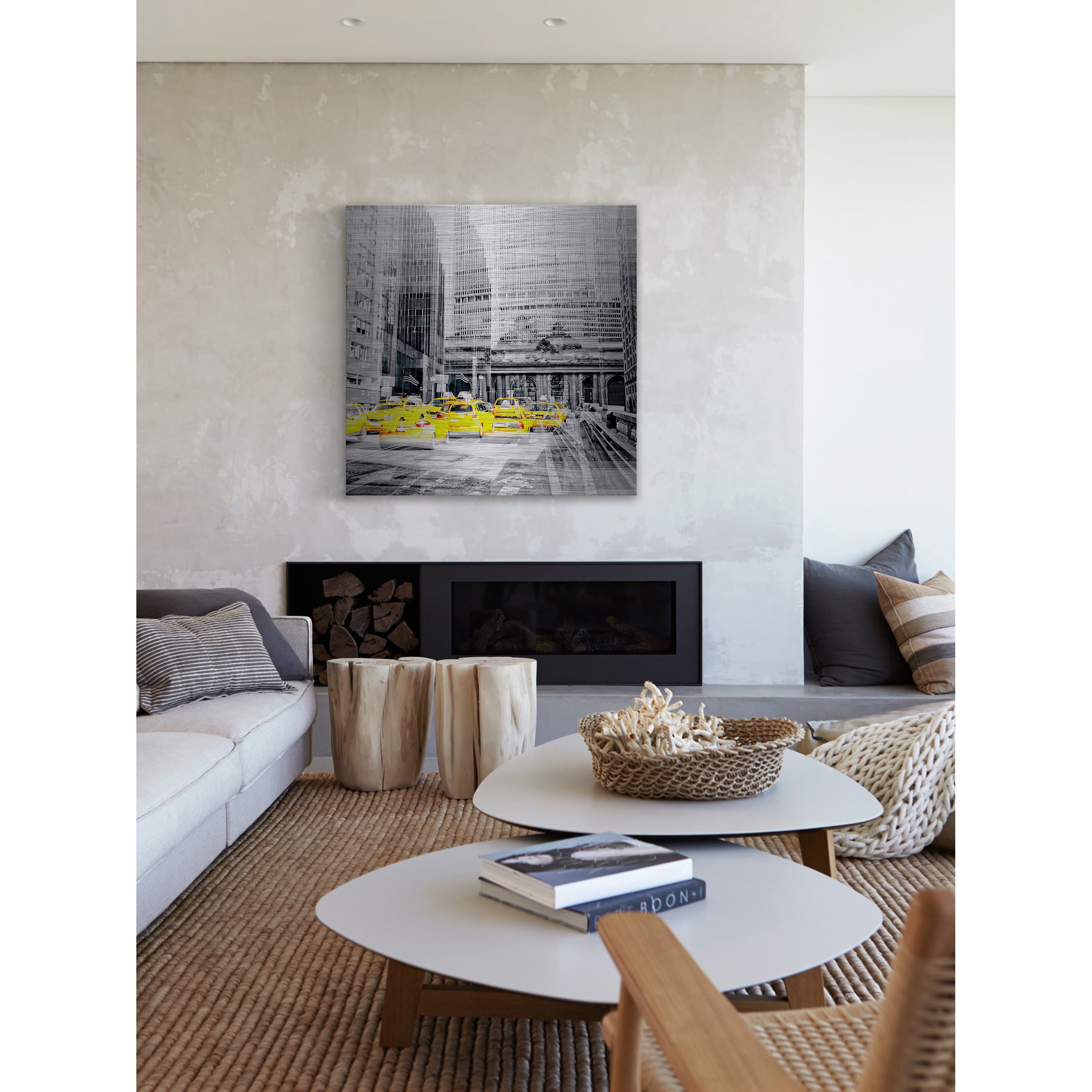 "The Rush" Painting Print on Brushed Aluminum