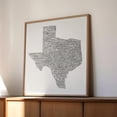 thumbnail image 2 of Texas Wall Art City Names Print Texas Home Decor Housewarming Gift Typography Print Living Room Office Modern Minimalist Wall Decor State 24x36 Unframed Poster, 2 of 4