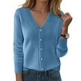 thumbnail image 2 of Hessimy Women's Sweater Cardigan Open Front Lightweight Cardigan Long Sleeve Cardigans with Pockets(Blue,XL), 2 of 4