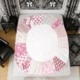 thumbnail image 4 of Manfei Bohemian Paisley Flowers Fitted Sheet Full 3 Pieces,Geometric Plaid Dots Bed Set,1 Fitted Sheet and 2 Pillowcases, 4 of 6