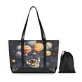 thumbnail image 7 of FORMRS Canvas Laptop Tote Bag for Women with 15.6" Computer Compartments Shoulder Handbag, Watercolor Astronaut, 7 of 7