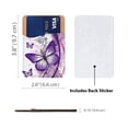 thumbnail image 2 of WIRESTER 2pcs Set Self-Adhesive PU Leather Card Holder Stick on Pocket Credit Card Case Pouch Wallet for Apple Samsung Motorola LG Smart Phones - Purple Butterfly, Sunflowers, 2 of 6