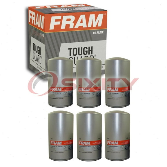 6 pc FRAM TG3786 Tough Guard Engine Oil Filters for 30.00133-01 74339076 77-6725 83249-BS A30513 PMX-SR TP522 WSA-18417S Oil Change Lubricant Filters Fits select: 1999-2003 FORD F350