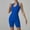 Blue, variant on Halter Bodysuit for Women Solid Color Sleeveless Crew Neck Padded Slim Shapewea Push Up Shaping Lingerie