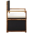 thumbnail image 5 of vidaXL Storage Bench Outdoor Patio Bench Poly Rattan and Solid Wood Acacia, 5 of 16