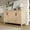 Natural, variant on Christopher Knight Home Sideboard Buffet Cabinet with Solid Wood Legs, 4-Door Accent Cabinet, Natural