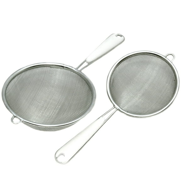Chef Craft Basic Mesh Strainer, 3 and 4 inch, 2 Piece Set, Stainless Steel
