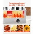 thumbnail image 5 of KFFKFF Electric Soup Warmer with Dual 6.34QT Stainless Steel Pots, Adjustable Temperature Range 86~185°F, 1200W Commercial Bain Marie for Restaurants and Buffets, 5 of 9