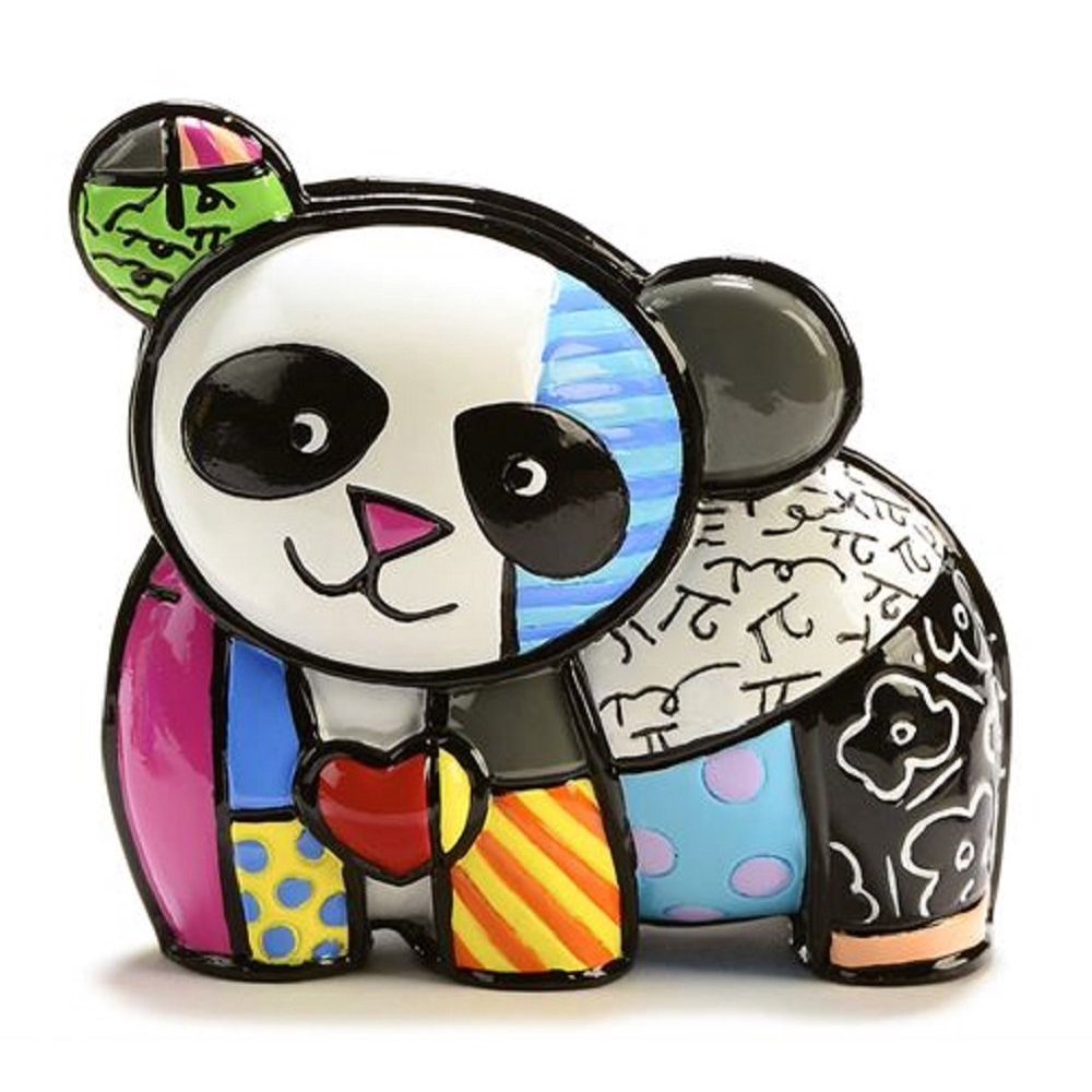 Romero Britto Mini Panda Figurine, Giftcraft By Gift Craft