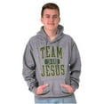 thumbnail image 3 of Religious Christian Team Jesus Hoodie Sweatshirt Women Men Brisco Brands S, 3 of 6