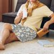 thumbnail image 5 of Fotbe White Popcorn Pantalones Cortos de Pijama para Hombre, Ropa de Dormir, Pantalones de Pijama Cortos para Hombre-4X-Large, 5 of 6