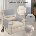 thumbnail image 4 of XIBUFE Armrest Covers for Sofa 3 Pc Recliner Chair Covers Chair Couch Arm Covers Protector Furniture Protector Slip Side Storage Pocket Rainproof Dirt Resistive and Scratch Resistive, 4 of 7