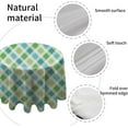 thumbnail image 3 of Coolnut 60"x60" Round Tablecloth, Green Blue Plaid Modern Table Cover for Home Decoration Washable Table Cloth for Dinner Picnic, 3 of 5