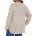 thumbnail image 5 of Fantaslook Womens Plus Size Tops Crewneck Long Sleeve Shirts Loose Tunic Tops Curved Hem Fall Pullover, 5 of 9