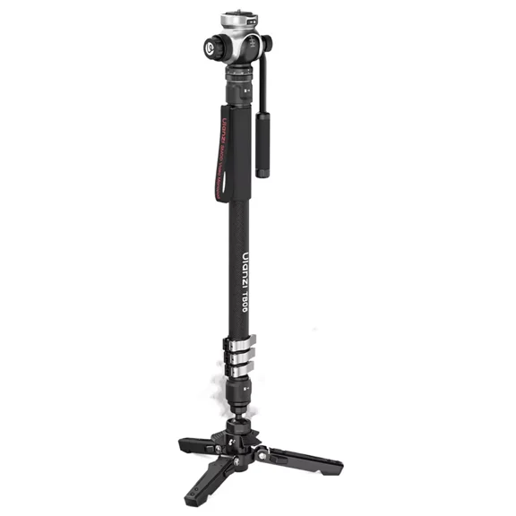 Ulanzi TB06 SMOD 3-in-1 Carbon Fiber Video Monopod Camera Smartphone Tripod Trekking Pole and Fluid Head Support with Quick-Release Plate 1600mm Max Height 10kg Load Capacity