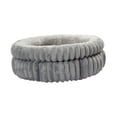 thumbnail image 4 of Cama redonda para perros, cama autocalentable para mascotas, perrera con fondo antideslizante, estera suave para dormir para interiores, nido de Gato gris 60cmx60cmx20cm, 4 of 10