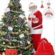 thumbnail image 5 of medias navideñas de 38 cm con diseño de búfalo a cuadros, clásicas, para colgar en la chimenea, para decoración de fiestas navideñas familiares (negro y blanco), 5 of 5