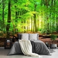 thumbnail image 5 of - Nature Forest Tree Mural Woodland Landscape Backgrounds Cottage Jungle Wallpaper Extra Large Wall murals for Bedroom Living Room（not Peel and Stick）-, 5 of 5