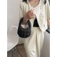 thumbnail image 5 of Bolso de mano estilo retro plisado con diseño de nube y cuadros, tipo sobre, estilo mini bolso de mano de moda, 5 of 6