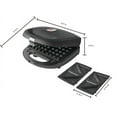 Mainstays Black 2 in 1 Waffle and Sandwich Maker, Nonstick, Removable