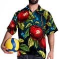 thumbnail image 4 of Fruit Men's Short Sleeve Poplin Shirt, Casual Printed Button Down, Summer Beach Hawaiian Shirts, Unisex, 4 of 6