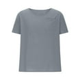 thumbnail image 4 of ohmzyzo Men's Cotton Linen T Shirt Short Sleeve Crew Neck Tops Casual Summer Lightweight Loose Classic Basic Tee Shirts, 4 of 6