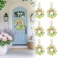 thumbnail image 2 of FXMLRLK 6Pcs Easter Kitchen Cabinet Wreath for Kitchen with Bows Spring Artificial Easter Egg Small Window Wreath for Window Door Farmhouse Easter Party Decorations, 2 of 7