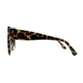 thumbnail image 3 of Diva Animal Print 80s Flat Top Square Shield Plastic Sunglasses Brown Leopard Smoke, 3 of 4