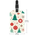 thumbnail image 6 of Square 2Pack PU Leather Christmas Tree Cruise Luggage Tag with Privacy Cover and Name ID Tag for Travel Handbags Backpacks Luggage Tags, 6 of 6