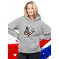 thumbnail image 2 of Freedom Butterfly Hoodie Women -Image by Shutterstock, Female XX-Large, 2 of 4