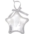 thumbnail image 3 of LED Lighted Winter Scene Star Christmas Ornament - 8" - White and Silver - Clear, 3 of 3