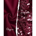 thumbnail image 4 of Vestido Pinup Fashion, burdeos, talla grande, gasa con lentejuelas, 4 of 8