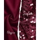 thumbnail image 4 of Vestido Pinup Fashion, burdeos, talla grande, gasa con lentejuelas, 4 of 8