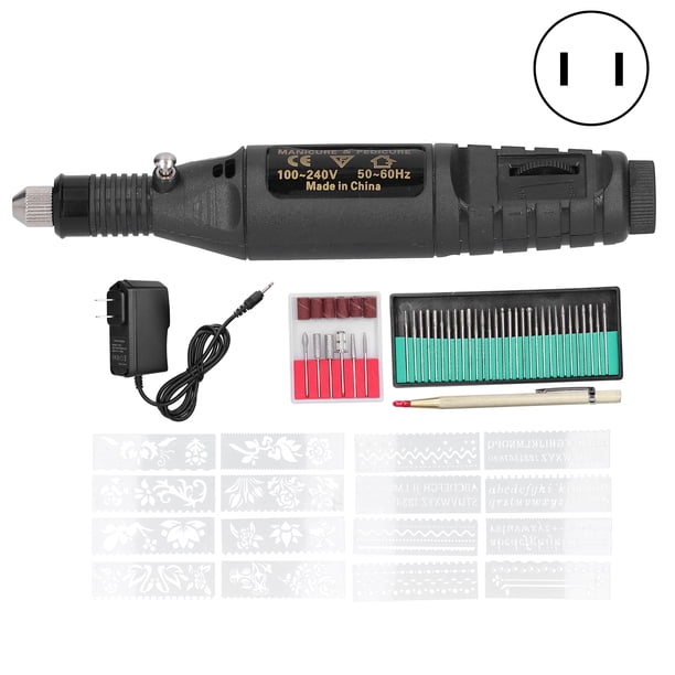 Máquina De Grabado Eléctrica, Pluma De Grabado De Velocidad Ajustable, Pluma De Grabado Portátil Profesional, Mini Amoladora Eléctrica, Para Metal, Vidrio, Industria De Uñas ANGGREK Enchufe de EE. UU. CA 100-240V