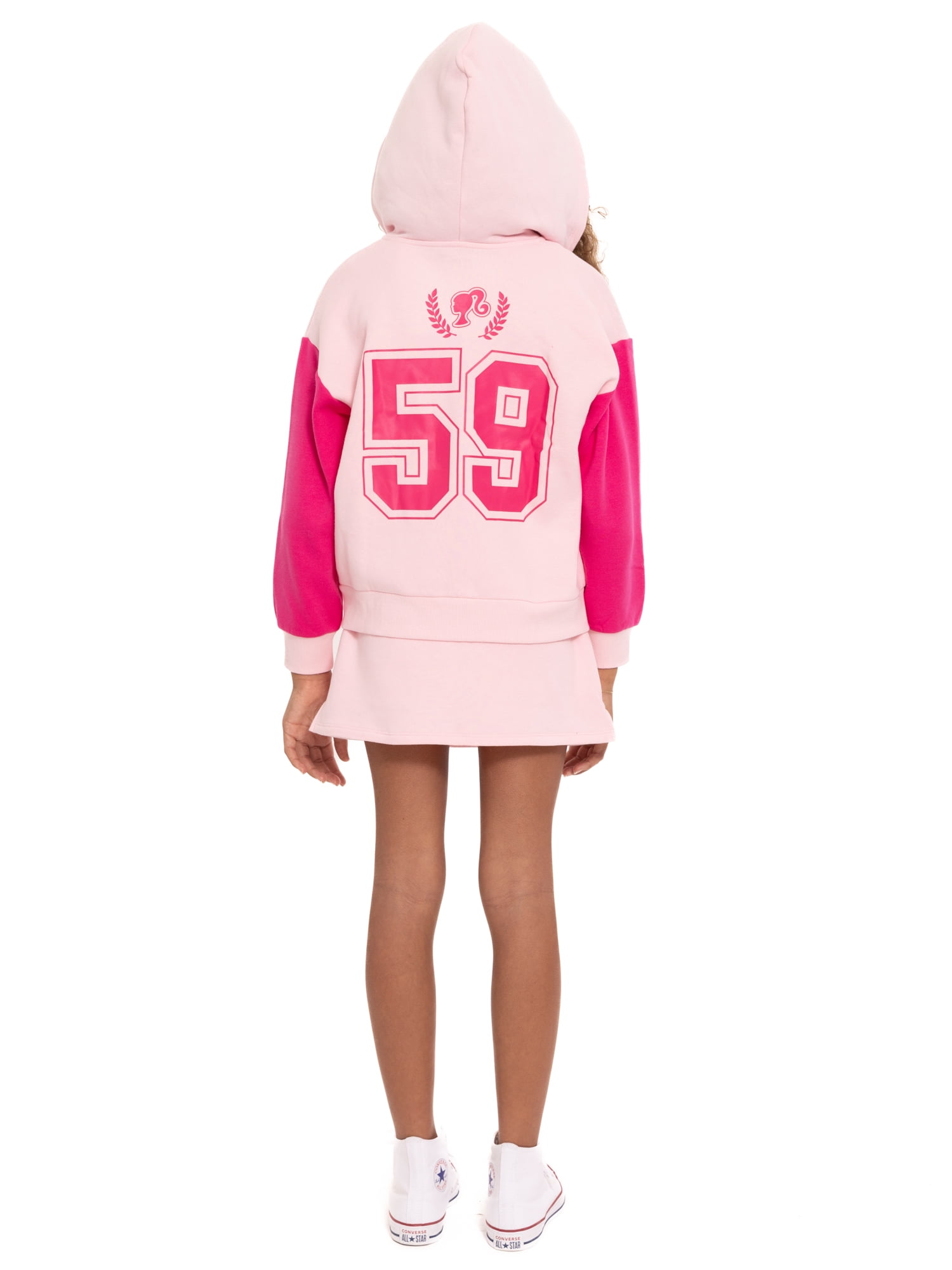 Barbie Girls Graphic Full Zip Hooded Sweatshirt, Sizes 4-16