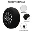 thumbnail image 2 of Yiaed Cartoon Pizza Print Tire Wheel Cover, Waterproof Spare Tire Cover Fit for Jeep, Truck,Trailer, RV, SUV, Camper and Most Vehicle-16 inch, 2 of 6