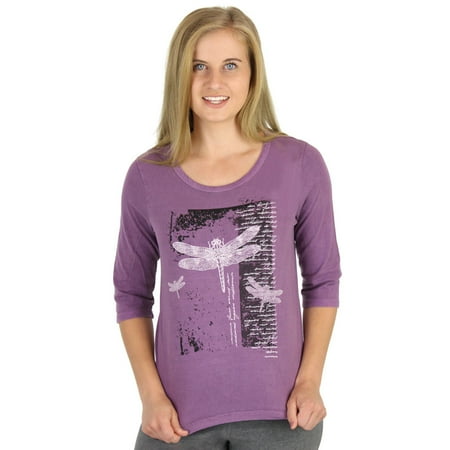 3 X Organic Tops - Ladies Organic Cotton 3 Qtr Sleeve Tee - Designs