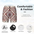 thumbnail image 3 of Balery Fashion Tatreez2 Mens Swim Trunks Swim Shorts for Men Quick Dry Inseam Beach Shorts with Compression Liner Pocket-Small, 3 of 9