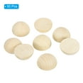 thumbnail image 3 of Uxcell 30mm Half Wood Beads, 50 Pack Unfinished Natural Wooden Beads Round Split Wood Balls for Craft, 3 of 5