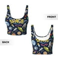thumbnail image 5 of Fotbe Colorful Space Pattern Womens' Sports Bra Longline Wirefree Padded with Medium Support Sports Moisture-Wicking Workou Vest,Tank Top-X-Large, 5 of 9