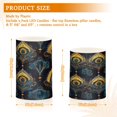 thumbnail image 6 of Yayeee Flameless Candles with Remote Flickering Battery Operated Multi Color Changing, Navy Blue Art Pattern, 6 of 7
