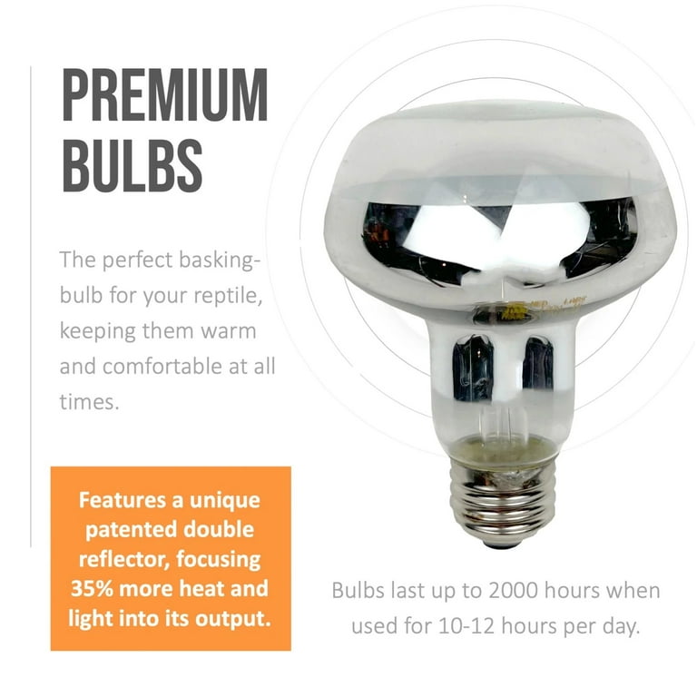 Zoomed 100W Basking Bulb Reptile Heat Lamp 2 Pack with 10 Pound